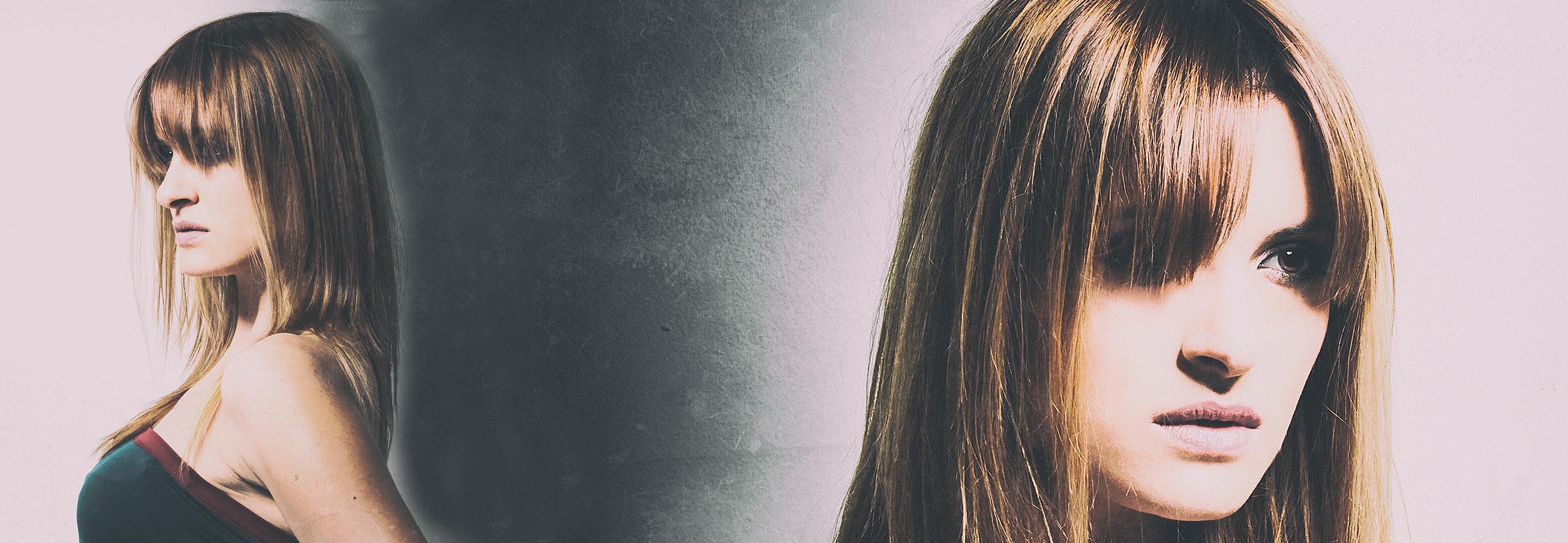 Longlayer mit Pony – Slice-Stufung schneiden